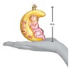 Old World Christmas 4.0 Inch Dreamtime Girl Ornament Baby's First Christmas Crescent Moon Tree Ornaments - 2 of 3