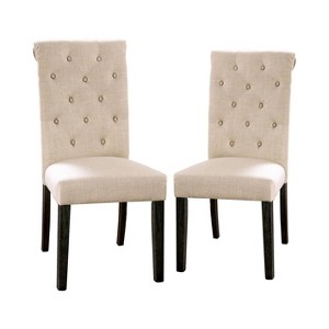 24/7 Shop At Home 2pc Hepburn Scroll Back Side Chairs - 1 of 4