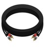 Monoprice Premium Two-Channel Audio Cable - 35 Feet - Black | 2 RCA Plug to 2 RCA Plug 22AWG, Male to Male - 4 of 4