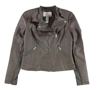bar III Womens Fauxz Leather Motorcycle Jacket - 1 of 2
