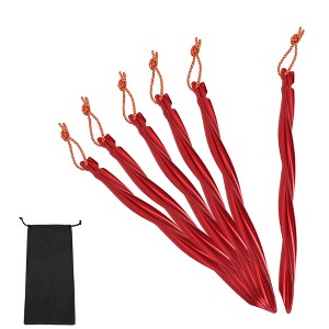 Unique Bargains High-strength Spiral Tent Pegs 1 Set - 1 of 4