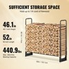 VEVOR 4.3FT Outdoor Firewood Rack with Cover, 52x14.2x46.1 in, Heavy Duty Firewood Holder & 600D Oxford Waterproof Cover for Fireplace, Patio - 4 of 4