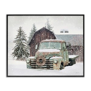 Stupell Industries Winter Rural Vintage Truck & Barn, 30" x 24" - 1 of 4