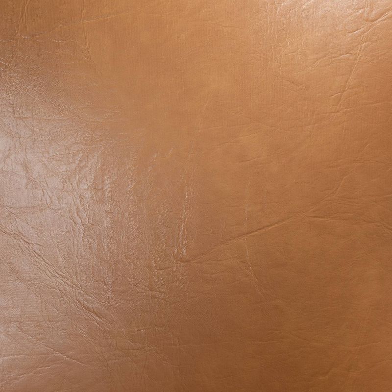 2pc Gradisca Faux Leather and Wood Swivel Counter Stool Set Tan/Walnut Brown - Baxton Studio, 5 of 7