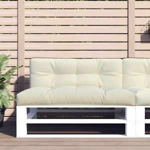 vidaXL Pallet Cushion Cream 100% Polyester 47.2 in x 15.7 in x 4.7 in - 1 of 4