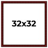 PosterPalooza | Square Weathered Red Picture Frame - UV Acrylic, Foam Board Backing, Hanging Hardware - 2 of 4