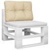 vidaXL Pallet Cushion Beige 23.6"x15.7"x4.7" Fabric - 3 of 4