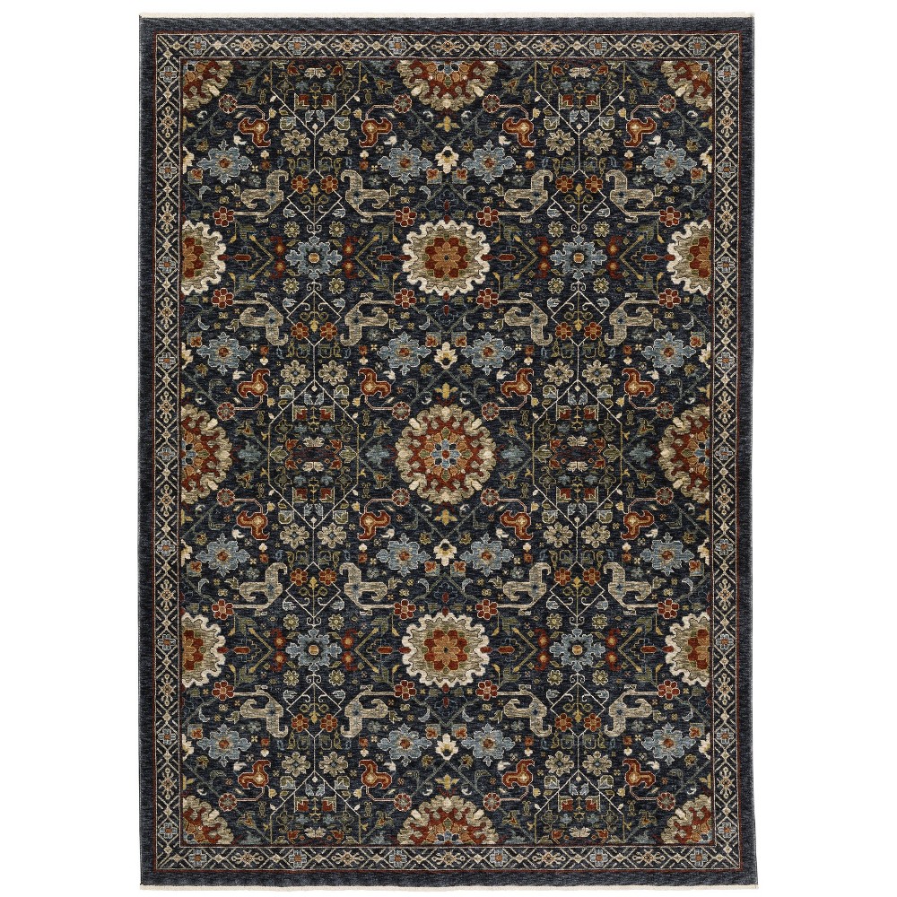 5'3inx7'6in Arya Traditional Persian Indoor Area Rug Blue - Captiv8e Designs
