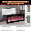 Smart Electric Fireplace, Recessed & Wall Mounted Heater with WiFi & Alexa, 750W/1500W (5120 BTU), 12 Flame Colors, Remote & Timer - 3 of 4