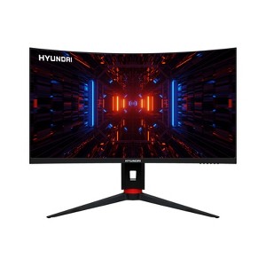 HYUNDAI 32” Curved Gaming Monitor - 2560x1440p QHD, 180Hz, 1ms MPRT, IPS Panel, HDMI & DP Ports, Black - 1 of 4