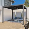 Sonkuki 10×10ft Patio Pergola Aluminum Louvered Frame - 3 of 4