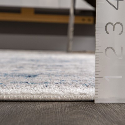 Anaelle Vintage Blue and Gray Synthetic Oriental Area Rug