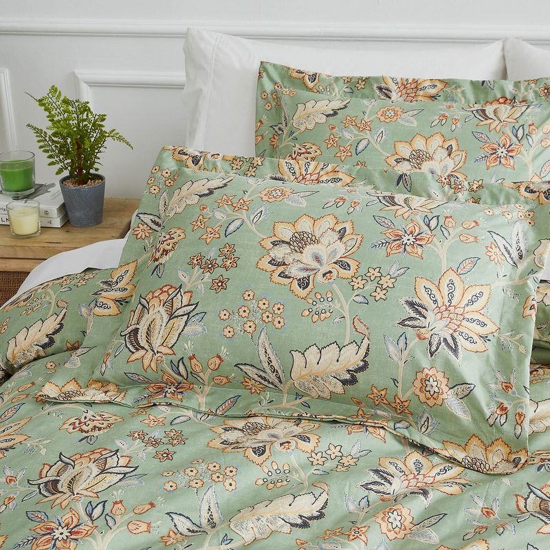 Southshore Fine Living Jacobean Willow Oversized ultra-soft Floral Duvet Cover Set with shams, 5 of 7