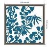 Amanti Art Aqua Trumpet vine Silhouette by Trish Sierer Canvas Wall Art Print Framed 16 x 16-in. - 4 of 4