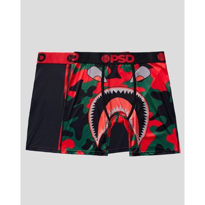 Psd Men's Warface Print Boxer Briefs 2pk - Dark Green/red/black : Target