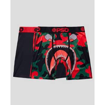 PSD Men's Warface Print Boxer Briefs 2pk - Dark Green/Red/Black