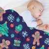 DSANE Christmas Gingerbread Christmas Throw Blanket Soft Fleece Christmas Blanket Cozy Flannel Throw for Couch Bed - 4 of 4