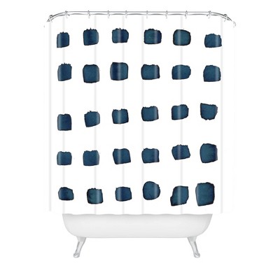 Elena Blanco Manual Pattern 4 Shower Curtain White - Deny Designs