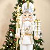Sunnydaze 47" Pierre the Fleur-de-Lis Christmas Nutcracker Statue - 4 of 4