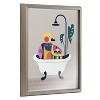 16" x 20" Blake Mid Century Duckie in The Tub Framed Printed Glass by Rachel Lee of My Dream Wall Gray - Kate & Laurel All Things Decor - 4 of 4