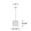 Vienna Full Spectrum Sofie Chrome Mini Pendant Light 8 1/2" Wide Modern Clear Crystal for Dining Room House Foyer Kitchen Island Entryway Bedroom Home - 4 of 4