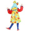 HalloweenCostumes.com Kid's Posh Polka Dot Clown Costume for girls, Rainbow Polka Dot Circus Dress with Large Bow, Kid Carnival Outfit - 2 of 4