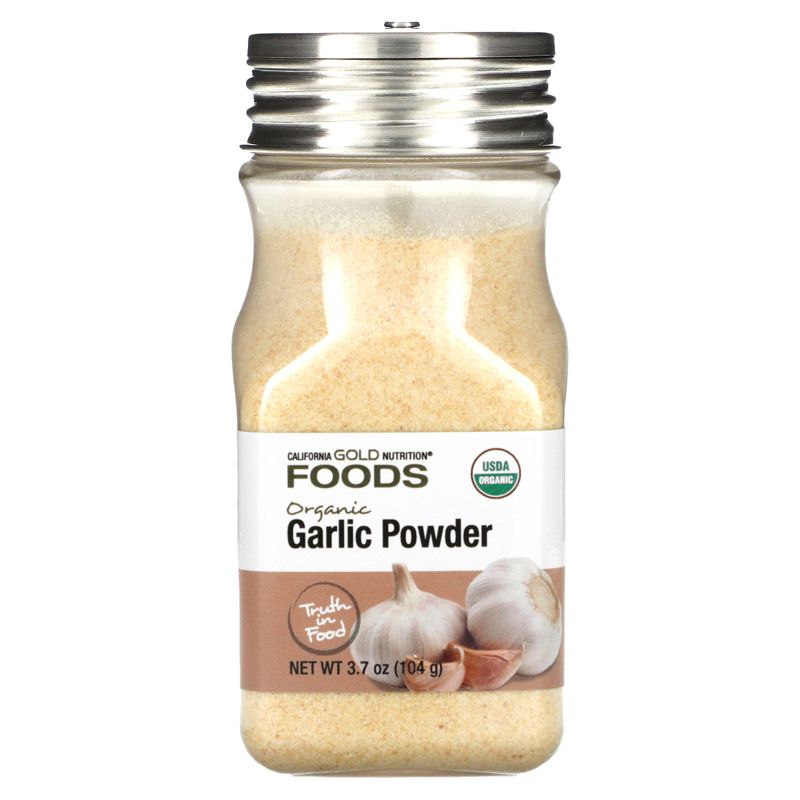 California Gold Nutrition Foods, Organic Garlic Powder, Non-Irradiated, Non-ETO, 3.7 oz (104 g), 1 of 4