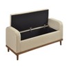 NicBex Modern 50" Storage Bench Wood Accent Stools with Button Tufted for Bedroom and Entryway - 3 of 4