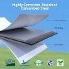 Cesicia 8 x 4 x 1 FT Green Oval Galvanized Steel Raised Garden Beds With Metal Trellis - 4 of 4