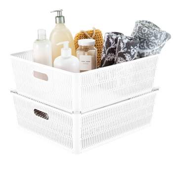 Simplify 3pc Rattan Tote Set With Sterling Silver Handles White : Target