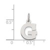 Black Bow Jewelry Sterling Silver, Amanda Collection Small Block Style Initial G Pendant - 4 of 4