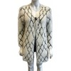 Women's Black Diamond Pattern Sweater Cardigan - CALISTA - 2 of 3