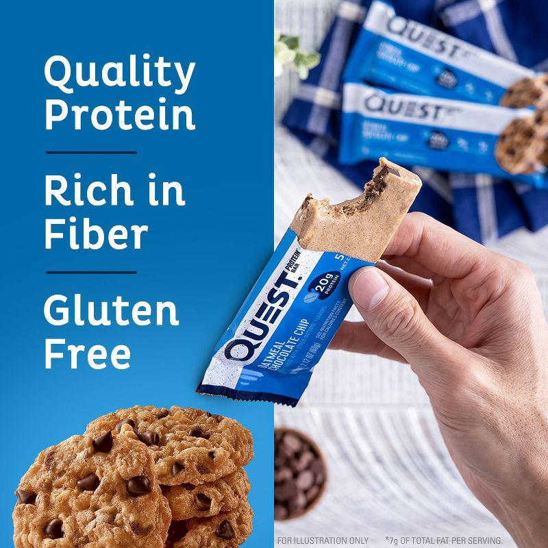Quest Nutrition Protein Bar - Oatmeal Chocolate Chip, 5 of 11