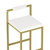 CAVINAS Velvet Upholstered Bar Stools Set of 2,Modern 32" Counter Height Stools with Square Seat,Low-Back Barstools for Kitchen Island,Dining Room - 4 of 4