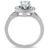Pompeii3 1 1/6ct Halo Petite Diamond Engagement Ring 14K White Gold - 3 of 4