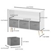 FONTOI Kids Bookcase and Bookshelf with Drawers, Bookcase Display Stand, Toy Storage Organizer for Bedroom, Playroom, White&Gray, 11.02"*23.62"*35.43" - 3 of 4