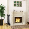Tangkula Robust 5pc Steel Fire Place Tool set Fireplace Tools Set Stand Hearth Accessories - 3 of 4