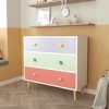 PDTEND Kids Toy Storage Organizer 3 Drawer, Baby Nightstand for Bedroom, Storage Cabinet - 4 of 4