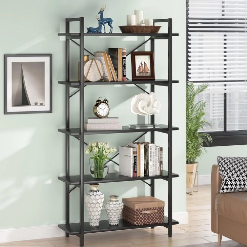 Hommoo 5 tier Bookshelf Industrial Bookcase Target