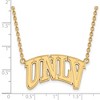 Black Bow Jewelry 14k Yellow Gold Plated Sterling Silver Nevada Las Vegas Runnin Rebels NCAA Necklace 18 Inch - 3 of 4