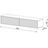 Homlando Subi 180 TV Stand - Italian Elegance with Milled Fronts and Gold Accents - 4 of 4