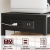 Under Desk Printer Stand with Charging Station, Industrial Printer Table with 3 Storage Shelves - 4 of 4