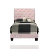Twin Size Platform Bed with Upholstered Headboard for Bedroom - 3 of 4