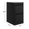 Metal Filing Cabinet with Lockable 2 Drawers, 38 x 45 x 73 cm Storage Cabinet for A4, Legal, Letter Files, Documents, Stationery - 3 of 4