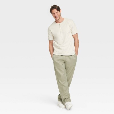 Мужские свитеры Goodfellow & Co Men's Vintage Short Sleeve Henley Shirt - Goodfellow & Co™ Light Beige S: Cotton, Midweight, Standard Fit, Pullover — фото 3