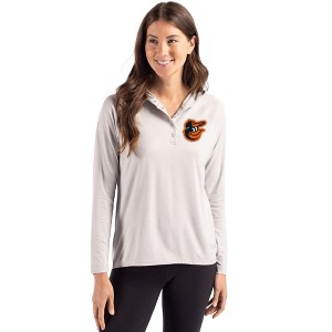 Baltimore Orioles Cutter & Buck Coastline Epic Comfort Recycled Womens Hooded Shirt - 1 of 1