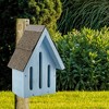 Uncle Dunkels Blue Wooden Butterfly House, Handmade Habitat and Pollinator House for Garden Décor, Made in Kentucky - 2 of 4