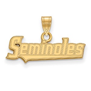 Black Bow Jewelry 14k Yellow Gold Florida State Seminoles NCAA Small Pendant - 1 of 3