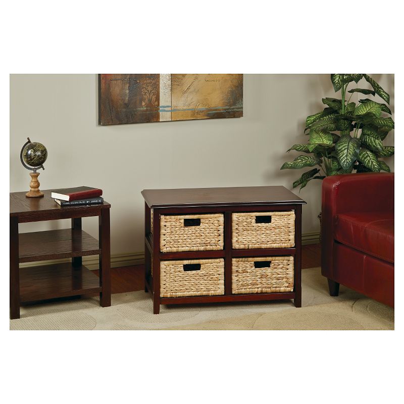 20.5&#34; Seabrook TwoTier Storage Unit with Espresso and Natural Baskets - OSP Home Furnishings, 3 of 8