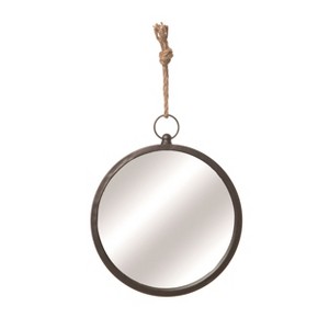 Transpac Wood 13.4" Brown Spring Nautical Mirror - 1 of 2